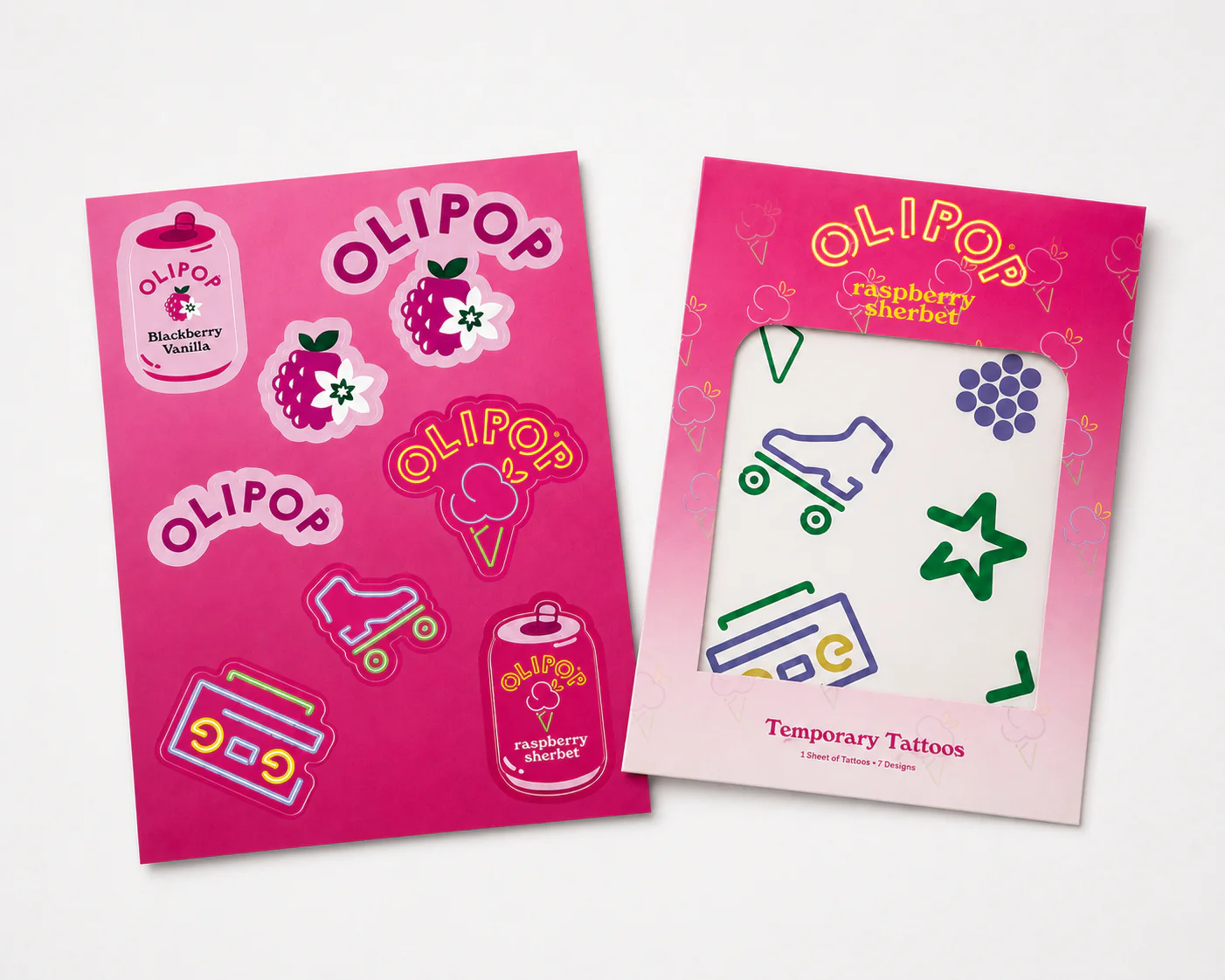 Berry Temporary Tattoo + Sticker Sheet